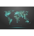 polygonal world map vector image