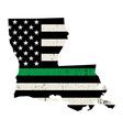state louisiana military support american flag vector image
