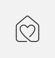 sweet home icon line design love house symbol vector image vector image
