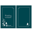 wedding turquoise invitation card vector image vector image