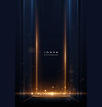 abstract blue and gold light rays effect vector image vector image