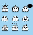 ghost icon set vector image