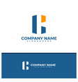 letter b h logo design creative vector image