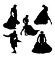 matador pose silhouettes vector image vector image