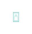 prayer rug abstract logo symbol icon graphic vector image