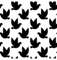 seamless pattern with birds silhouettes black vector image vector image