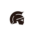 spartan warrior helmet head vector image vector image