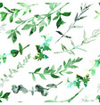 seamless pattern with abstract branches and leaves vector image vector image