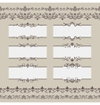 vintage frame border set vector image