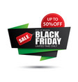 black friday sale green and red banner template vector image vector image