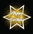 gold glitter happy birthday background 2807 vector image vector image