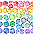 seamless scattered gems rhinestones vector image