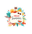 hello summer abstract background sale vector image