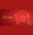 modern merry christmas greeting card vector image vector image