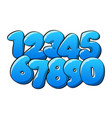 blue numerical digits vector image