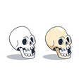funny 3d cartoon skull with open mouth vector image