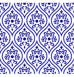 Porcelain pattern seamless design Royalty Free Vector Image