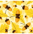 seamless oak pattern vector image