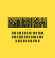 striped font design vector image
