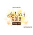 vintage autumn season sale vector image vector image