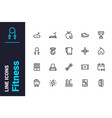 healthy lifestyle and sport icons set vector image