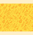 musical instruments on golden seamless vector image vector image