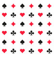 poker card suits seamless pattern on white vector image