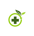 herbal medicine logo design template vector image