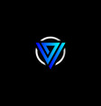 simple modern blue letter v logo design template vector image vector image