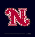 modern professional letter emblem for sport teams vector image vector image
