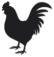 rooster silhouette vector image vector image