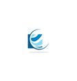 round abstract curve company logo vector image