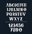 vintage label font retro vector image