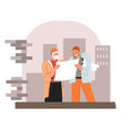 engineers thinking on building planning looking vector image vector image