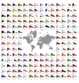 world flags all vector image