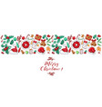 christmas border design for greeting card vector image