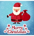 merry christmas greeting card - santa claus vector image