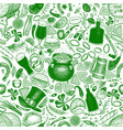 st patricks day seamless pattern hand vector image vector image