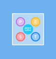 best analysis infographic with circles set icon vector image
