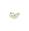 dove logo icon line outline monoline vector image