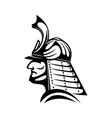 protective headdress japanese samurai isolated man vector image