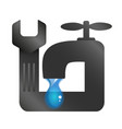 water tap and spanner vector image vector image