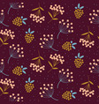 dandelions and strawberry purple colors seamless vector image