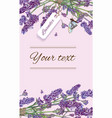 lavender natural cosmetics banner vector image vector image