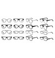 glasses silhouette cool eyeglasses fashion black vector image