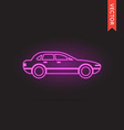 neon car icon vector image