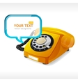old phone as text box vector image