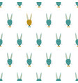 seamless pattern with bunny faces vector image vector image