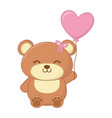 toy bear with balloon vector image