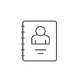 personal organizer line outline icon vector image